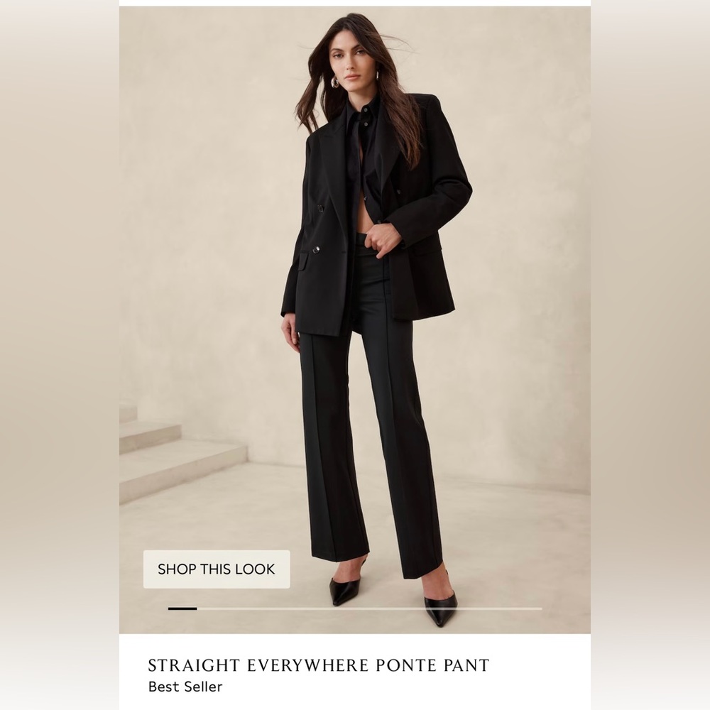 NWT Banana Republic Ponte Straight-Leg Pant XS